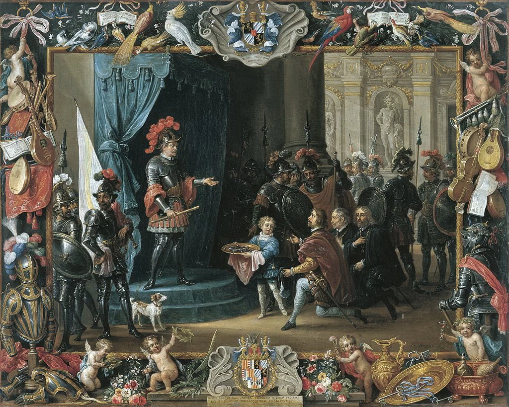 La presentazione del testimone del capitano generale ad Antonio de Moncada da parte della regina reggente Blanca di Sicilia nel 1410 - Thyssen, Bornemisza Museum